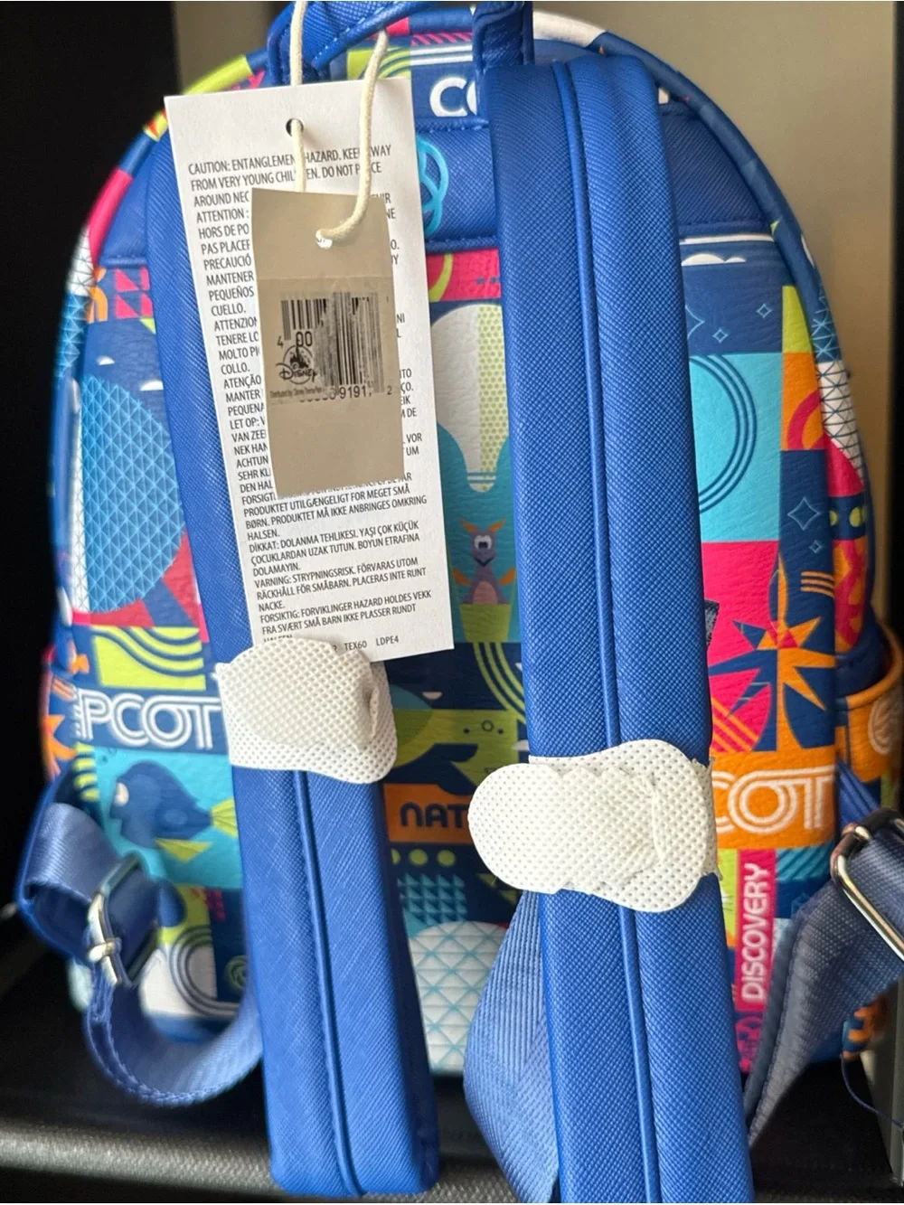 Disney Parks Epcot Characters  AOP Loungefly Backpack Bag NWT Nemo Squirt Rocket